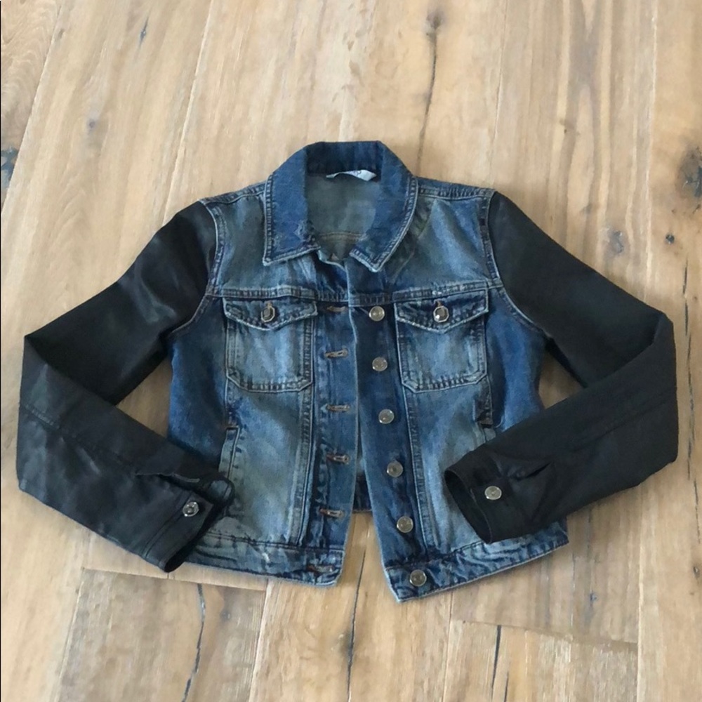 Liu Jo Jean Jacket with Black Sleeves Size 38